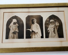 Rare 1893 Taber Art Co. Framed Sepia Triptych Photo of Children in Church Robes
