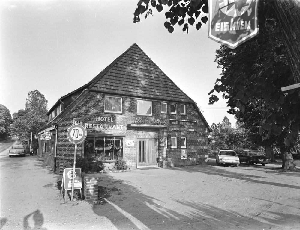 Old negative hotel restaurant Lindenkrug 2121 Sülbeck approx. 6×7.5cm -ms4918a