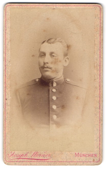 Photograph Joseph Werner, Munich, Zweibrückenstr. 2, Portrait Uffz. in uniform