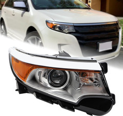 Duolctarms Halogen Headlight Headlamp Assembly Compatible for 2011-2014 Ford Edg
