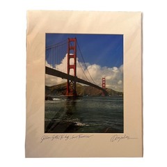 San Francisco Golden Gate Bridge Color Photo by Frederico Domondon Signed