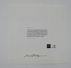 Signed William Wegman photograph Contact 2014 6×6” Magnum Weimaraner dog