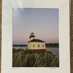 Bandon Oregon Photography Print – Coquille River Lighthouse Signed and Matted