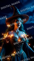 Digital Art Picture Image Photo Wallpaper Background Desktop AI Witch Halloween