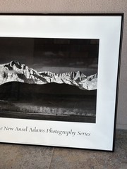 VTG Ansel Adams Litho ‘Winter Sunrise, Sierra Nevada, From Lone Pine’ 29×26”