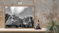 BW Mount Rushmore Presidents, High Resolution Image, Many Formats, TV Art
