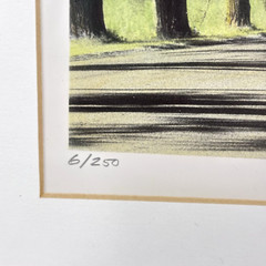 William Thayer Shady Lane Signed Art Photo Hand Colored Matted 6/250 in Plastic