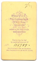 Photograph Drewett, Guildford, 47 High Street, Lady in Elegant Pose Next to Blu