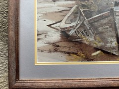 Fishing Boat Shipwrecked “Comet” Photograph, Framed, 14”x18”