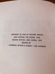 Ed Ruscha, 1 of 3,000, “Some Los Angeles Apartments”, 1970 Fine, 2nd printing