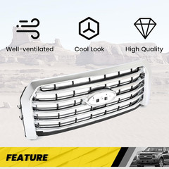 Front Bumper Grille Compatible with 2015-2017 Ford F-150 Replacement for FO12005