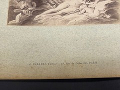 Curiosa Albumen Photograph Engraving François Boucher A. Calavas Paris 1875