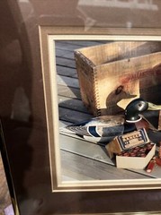 john fulton color print signed Decoys Ammo Duck Calls (hunting) Framed