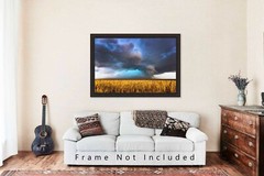 Storm Photography Print: Texas Supercell Thunderstorm Weather Stormy Sky Photo