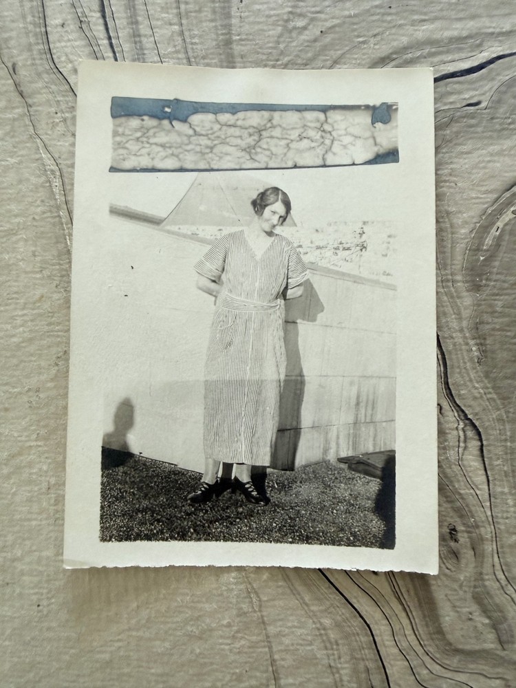 WEIRD DOUBLE EXPOSURE Original Black and White Photo 2 1/2″ X 3 1/2″