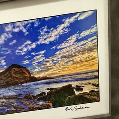 Whale Rock At Three Arch Bay Laguna Beach Framed Art Photo by MARK SANDERSON