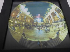 Grand Central Station Interior Photograph – Fisheye Lens – 10″ X 10″ Black Frame