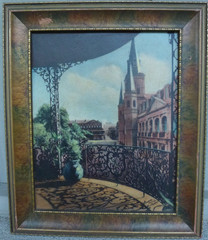 Vintage Original C Bennette Moore Hand Colored Photo Shadows Of Old New Orleans