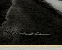 Harold Silverman «after The Rain” Print Black White Photo Matted And Framed