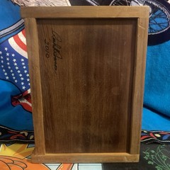 VTG Edward Curtis Native American Handmade Oasis Of The Badlands Wooden Box