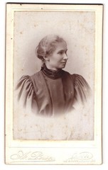 Photograph A. Person, Lahr, Schillerstr. 21, Portrait Young Blonde Woman in Fabric