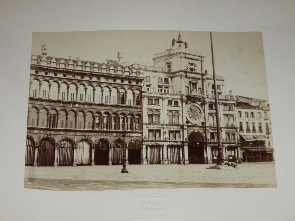 NAYA / VENICE 1870 VIEW VENICE [4] VINTAGE Albumen Print PHOTO / FOTO