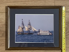 Signed Photograph USS Brig Niagara & Victorian Princess Erie PA Maritime Scene