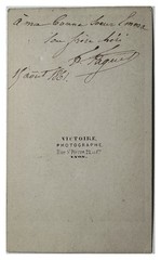 France Militaire Dated Lyon c1860 Photo Dédicacée Victoire Cdv Vintage