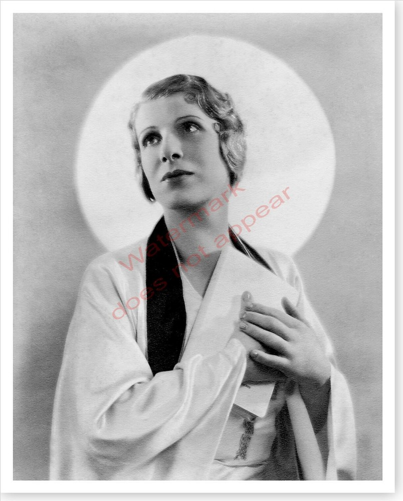 Portrait Silver Halide Photo Of Evangelist Sister Aimee Semple McPherson