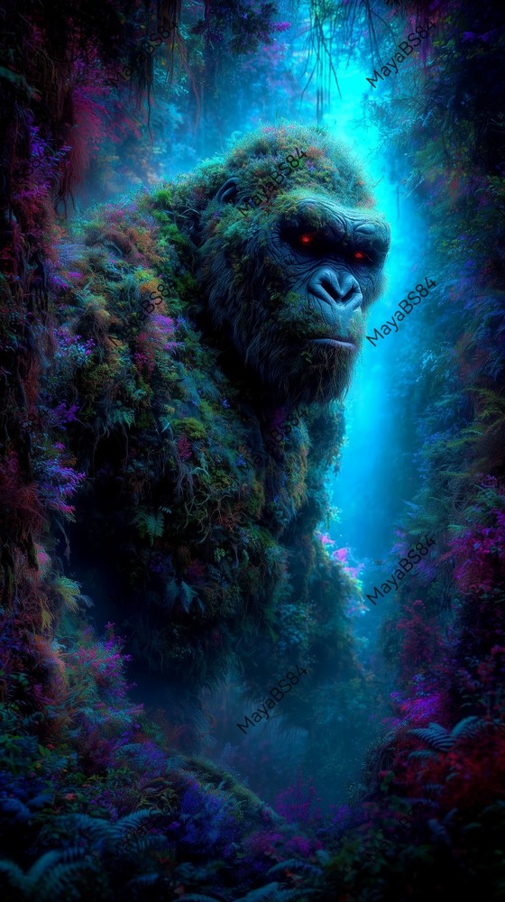 8 Jungle – Digital Image Picture Phone Background AI Art, 8 images