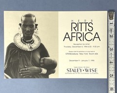 Herb Ritts – Photography Show Announcement Card 1994 – Africa