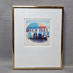 Set of 2 Ann McDowell Signed Titled Photography Art Framed Matted Beach 8×10