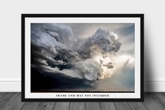 Thunderstorm Photography Print – Picture of Storm Clouds Over Plains in Oklahoma