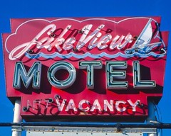 8×10 Vintage Lake View Motel, Route 7, Shelburne, Vermont.