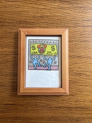 KEITH HARING Andy Mouse Framed Photo 1990 Pop Art