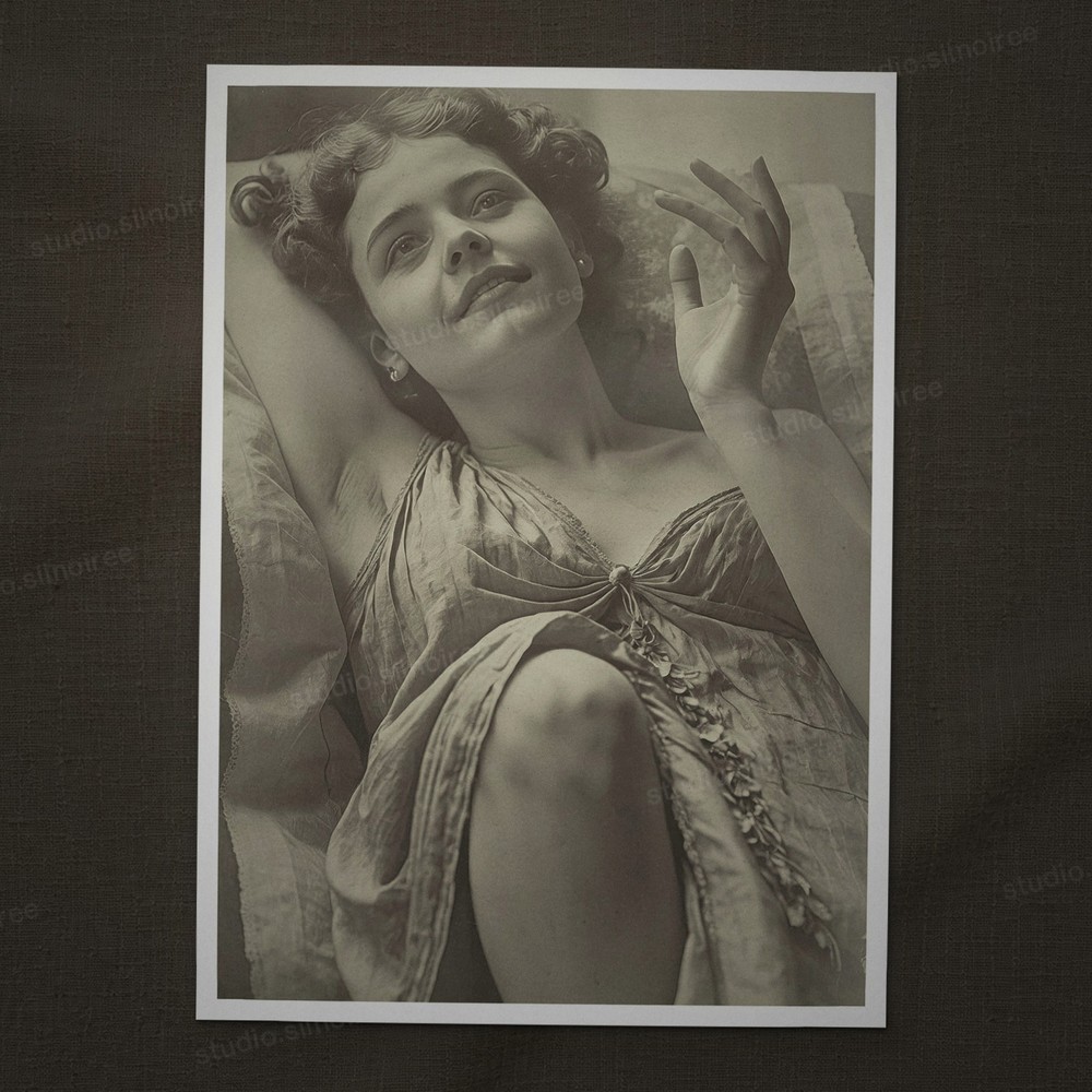 Vintage SW Photo Print Young Lady Glamour Portrait Pin Up 1940 10×15 z[ytxqvk]