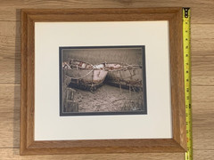 Mike Nocher Hand Signed Coastal Boat Photograph Framed Marsh Scene