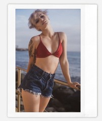 Art pinup bunny model Cheyanne Instax Wide Instant Film Print Fujifilm