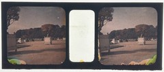 Park Of The Palace Of Versailles C1910 Photo Stereo Glass Autochrome Vintage §fn4