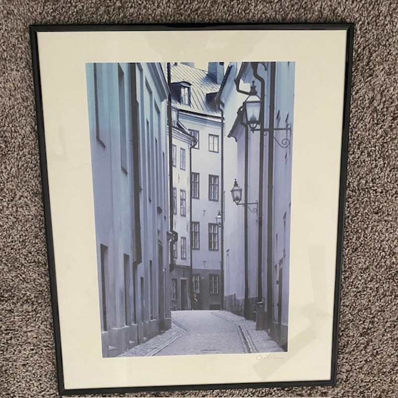 Ola Ericson Signed Photo Print Scandinavian Art Alley in Gama Stan Stockholm