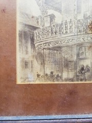 5″X6″Sketch Of New Orleans Art In 9X10 Wood Frame.Preowned.