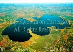 Pelican Lake, Oneida County, Wisconsin Overhead Aerial Photo. Frame Optional.