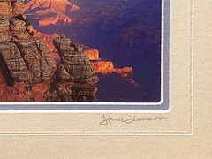 Grand Canyon orig photo framed 9.5 x 11.5 color photo signed James Thompson