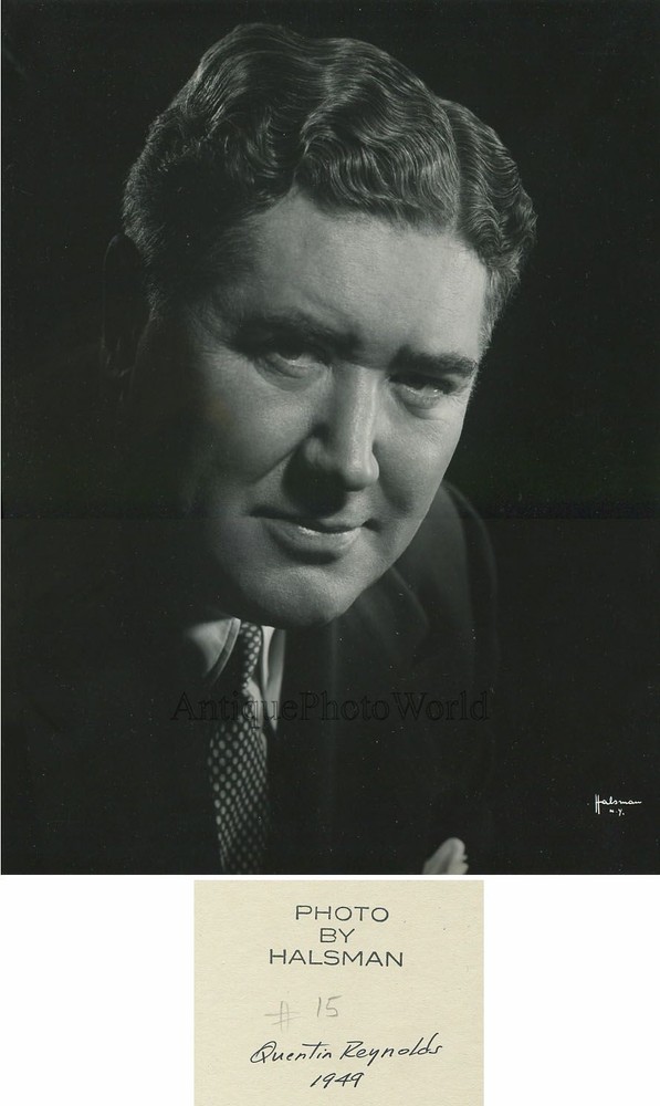 Journalist Quentin Reynolds antique art photo P Halsman