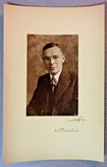 Signed EDWARD CURTIS PHOTO Lichtenwalner Alaska Railroad Agent Manager Mug Shot