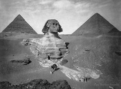 Felix Bonfils Photo, the Sphinx and Pyramids at Giza, 1900s