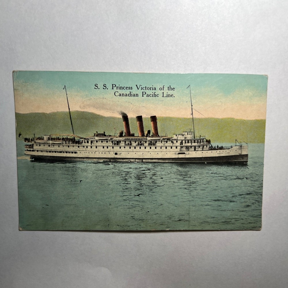 1916 VTG RPPC SA Princess Victoria Canadian Pacific Line Ship Seattle Antique US