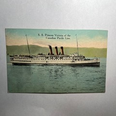 1916 VTG RPPC SA Princess Victoria Canadian Pacific Line Ship Seattle Antique US