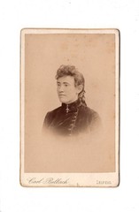 CDV photo lady portrait with dedication-Leipzig 1889