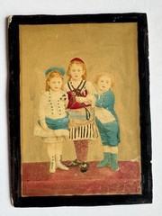 orig. KAB Cabinet Photo Photograph Old Picture Circa 1890 Children Girls